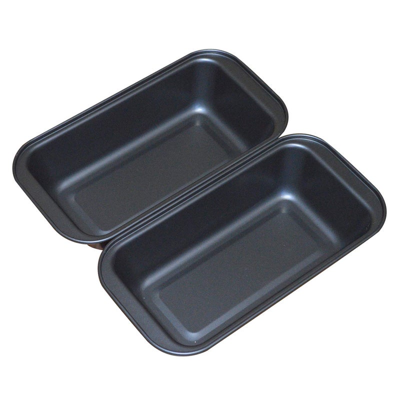Mingcao Nonstick Loaf Pan,8.5 x 4.5 Inch Carbon Steel Toast Pan for Baking Bread with Oven, Gray set of 2 - Image 1